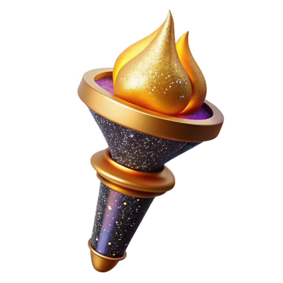 elegant vintage Torch Flame with Realistic Lighting Isolated original png