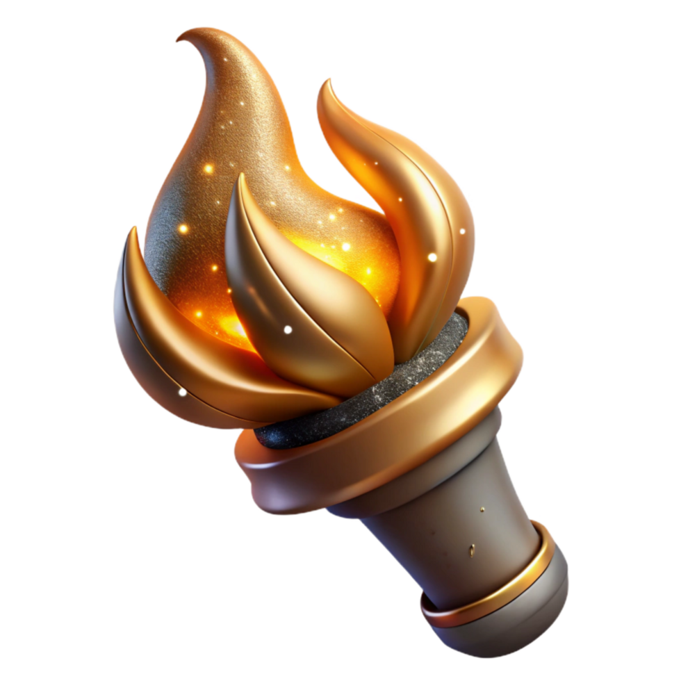 magnificent modern Torch Flame with Wind Effect Isolated original png