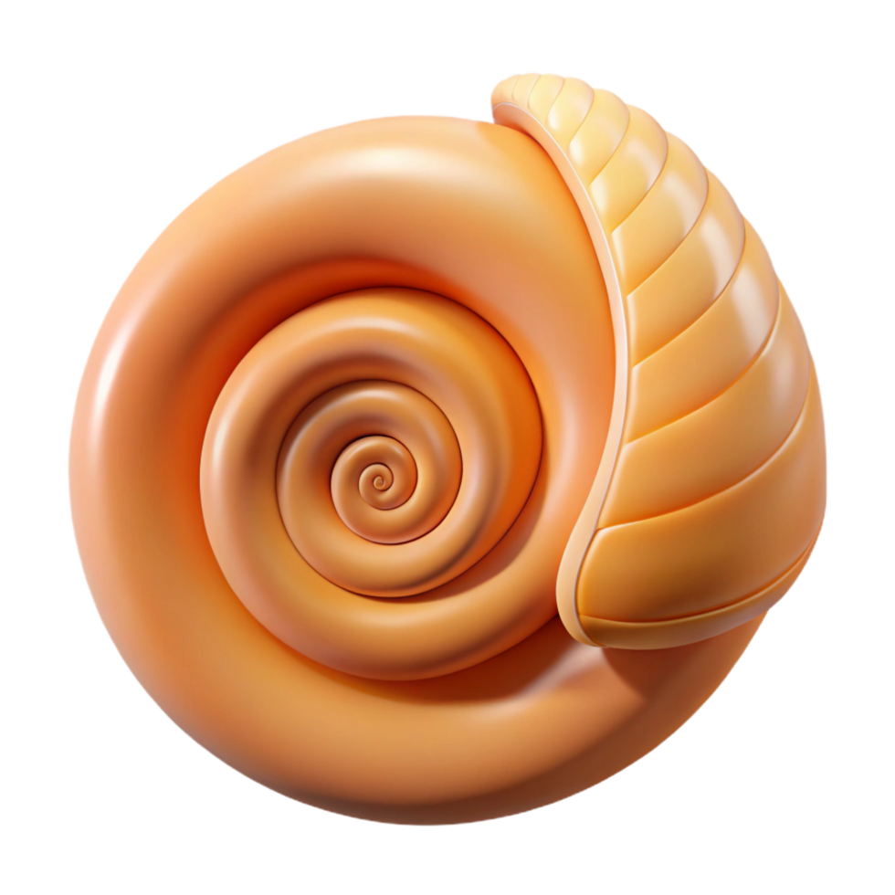 stunning traditional Single seashell spiral shape high resolution png
