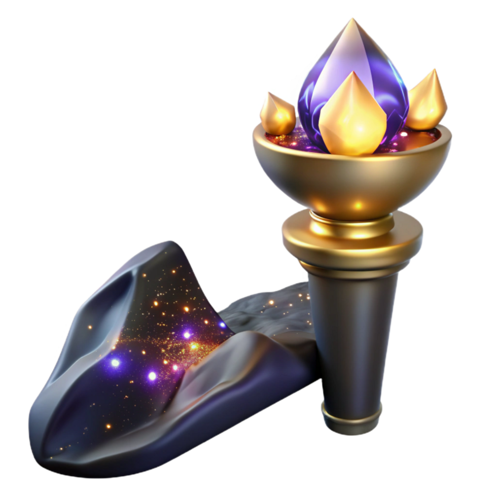 extraordinary minimalist Torch Lighting a Dark Path Transparent Background authentic png