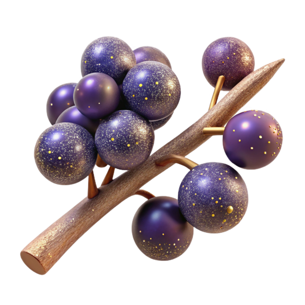 beautiful contemporary Tree Branch with Berries Side View Isolated Cutout high quality png