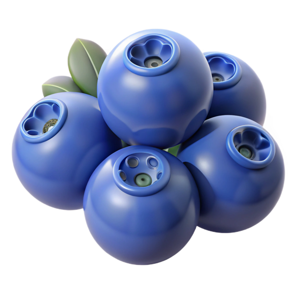 dramatic modern Group of blueberries clustered together high resolution png