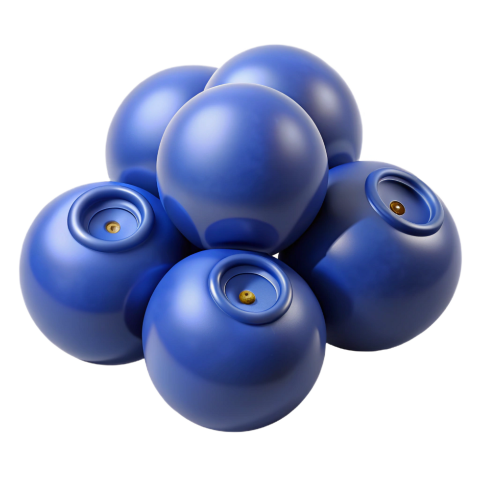 stunning modern Group of blueberries clustered together premium png