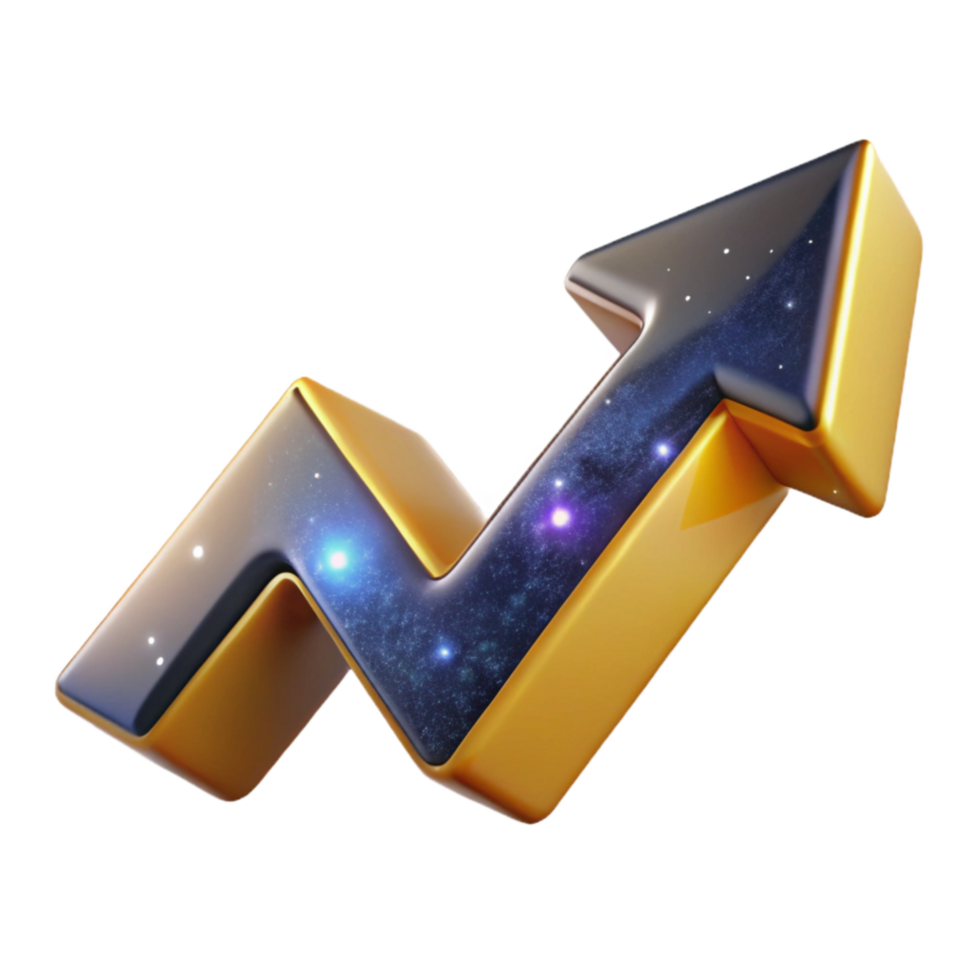 extraordinary artistic Upward Arrow Graph Icon Transparent Background original png