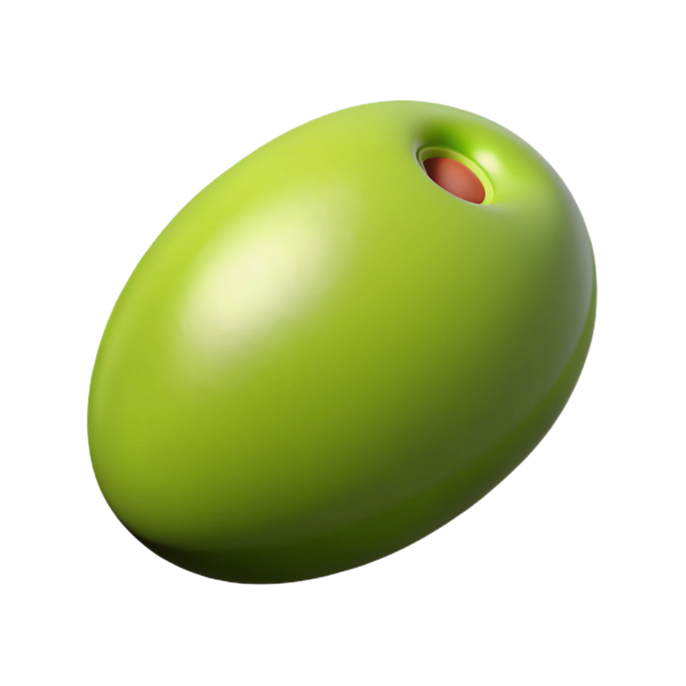 wonderful minimalist Single green olive premium png
