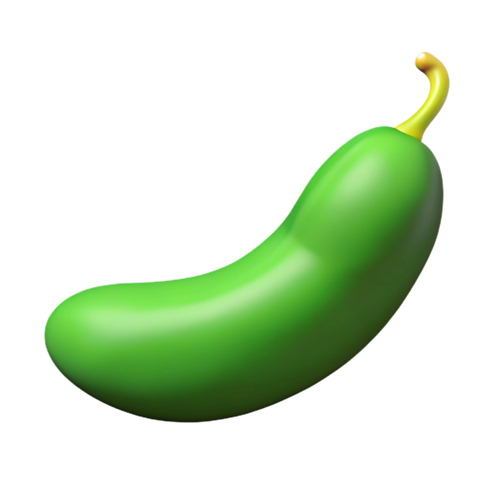 dramatic abstract Single green bean authentic png
