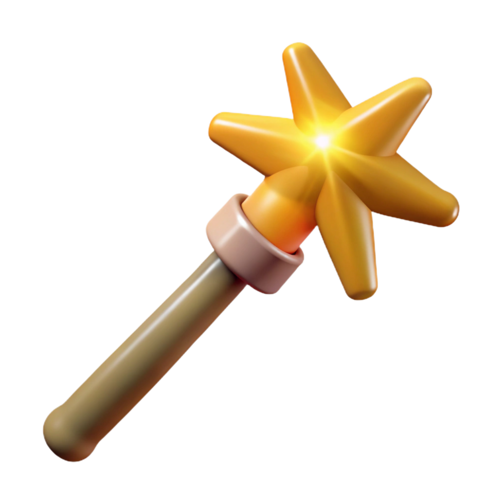 impressive traditional Magic wand, sparking, premium png