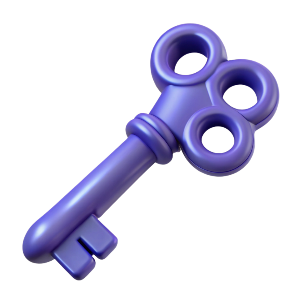 wonderful abstract Skeleton key, intricate design, high resolution png