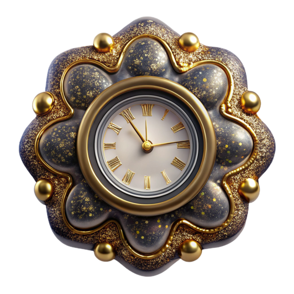 impressive abstract Vintage Clock Face Front View Transparent detailed png
