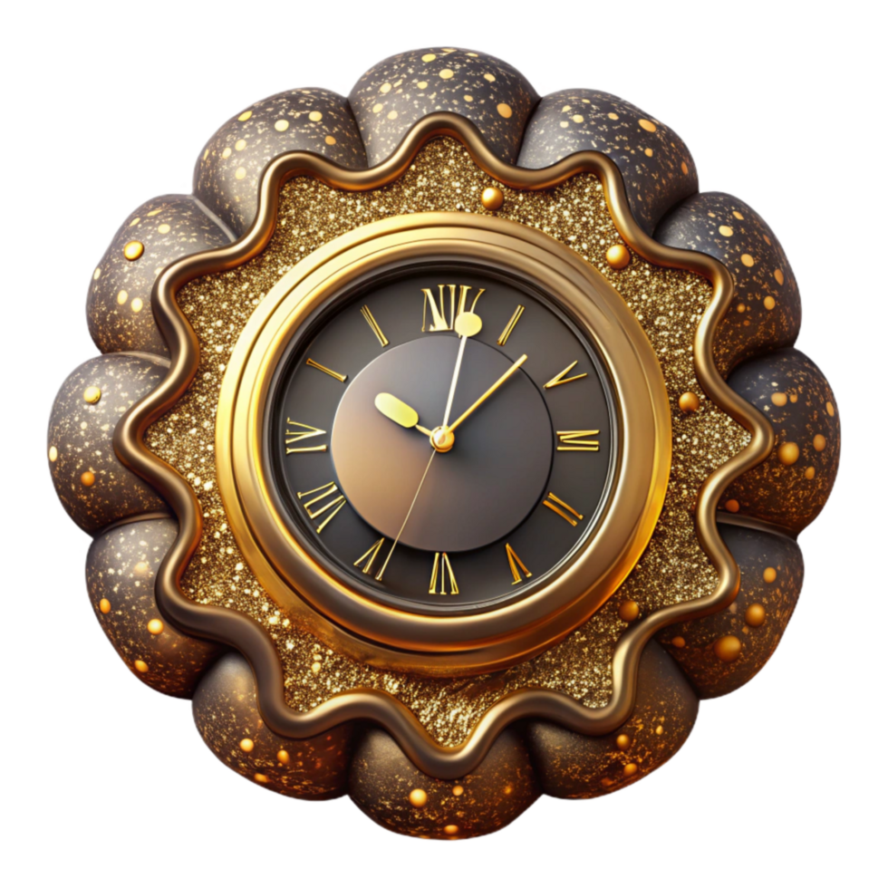 elegant rustic Vintage Clock Face Front View Transparent professional png