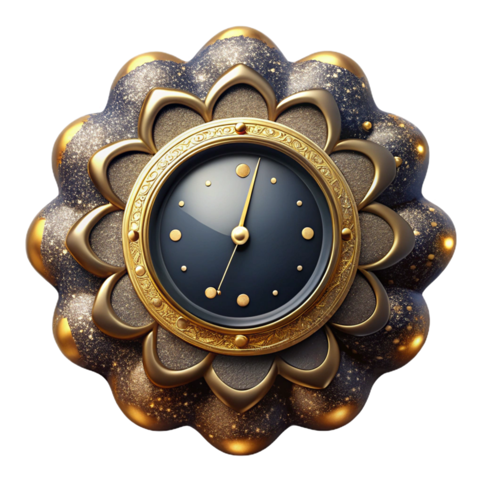 dramatic creative Vintage Clock Face Front View Transparent professional png