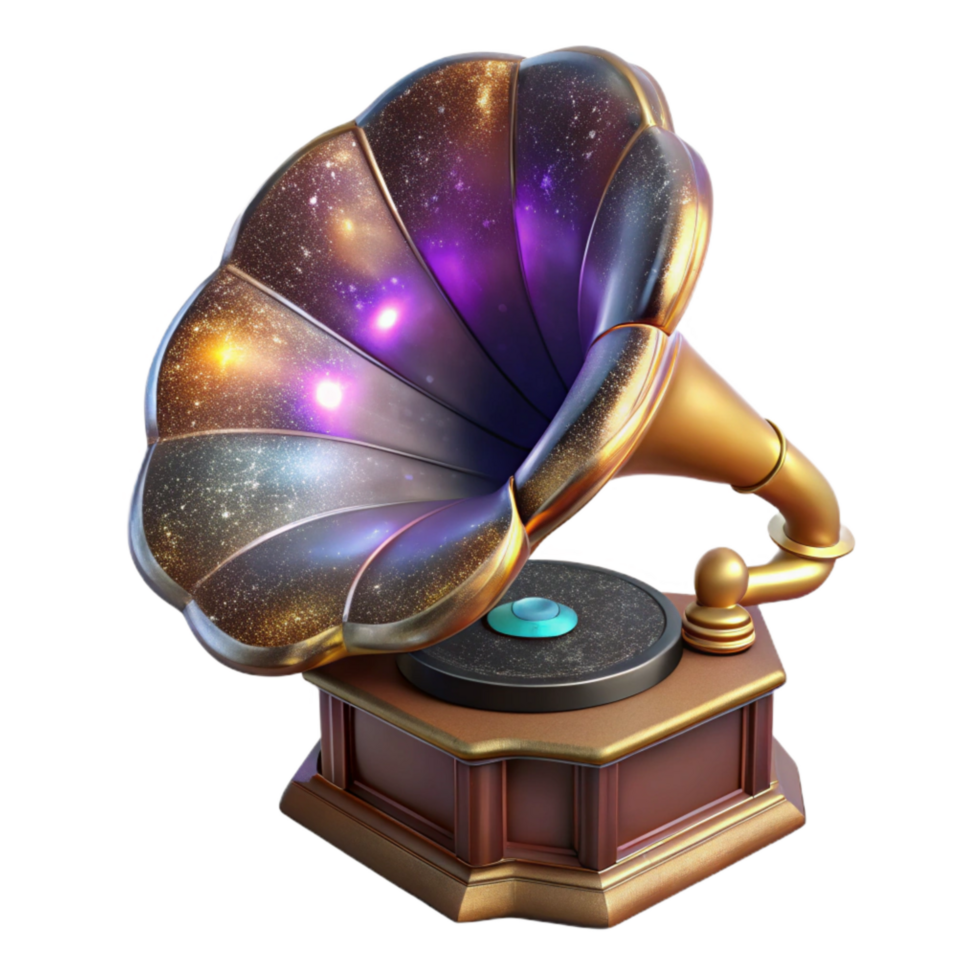 impressive artistic Vintage Gramophone Front View Cutout genuine png