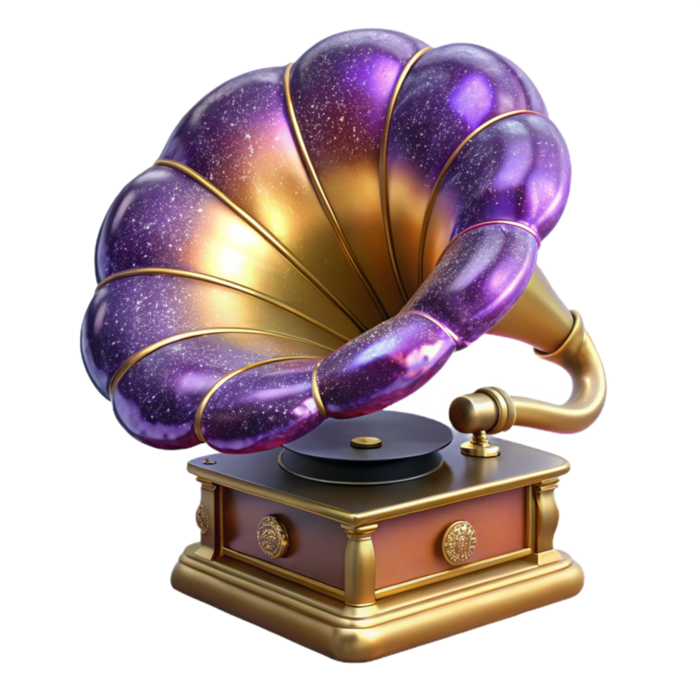 wonderful rustic Vintage Gramophone Front View Cutout original png