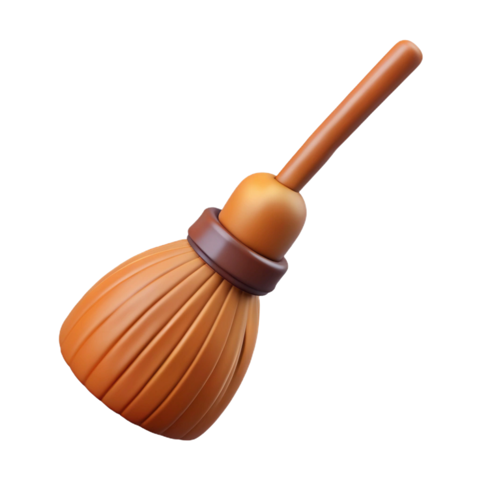 impressive modern Flying broom, wooden handle, high quality png