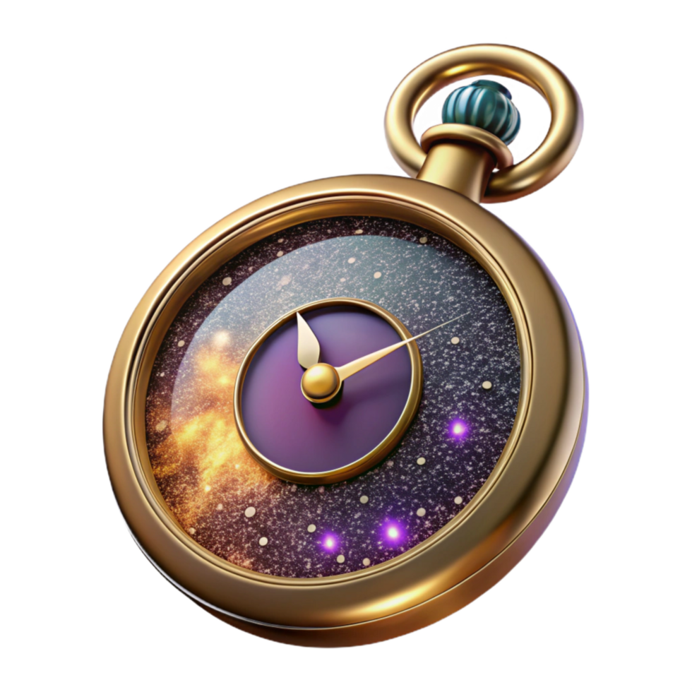 elegant abstract Vintage Pocket Watch Face Up Isolated exclusive png