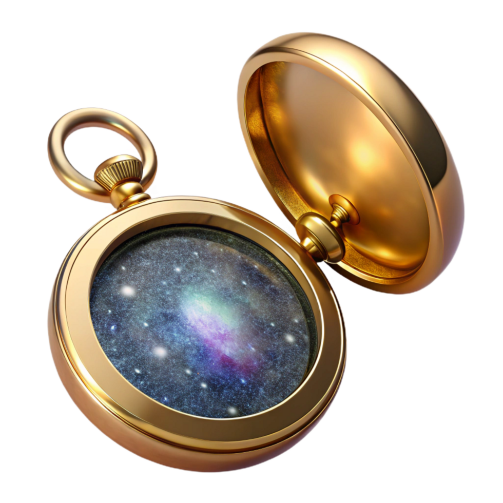 vibrant rustic Vintage Pocket Watch Open Case Transparent Background authentic png