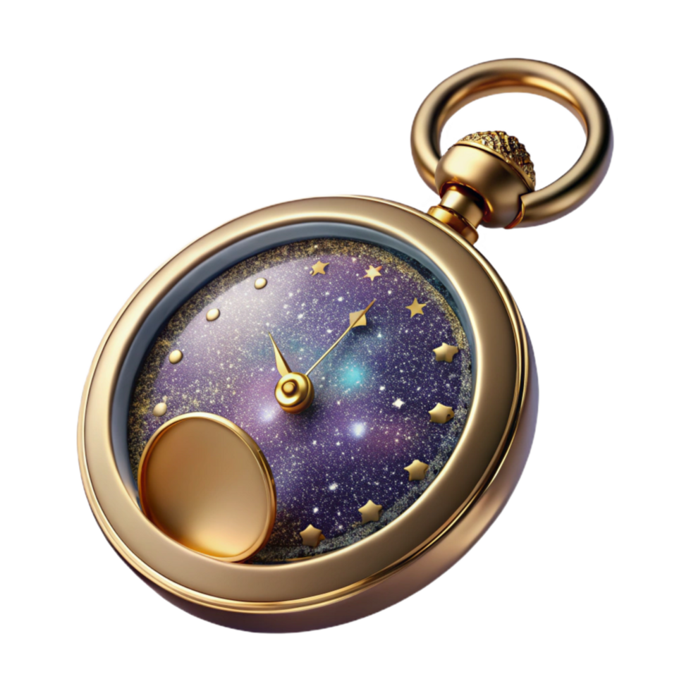 beautiful contemporary Vintage Pocket Watch Open Case Transparent Background high quality png
