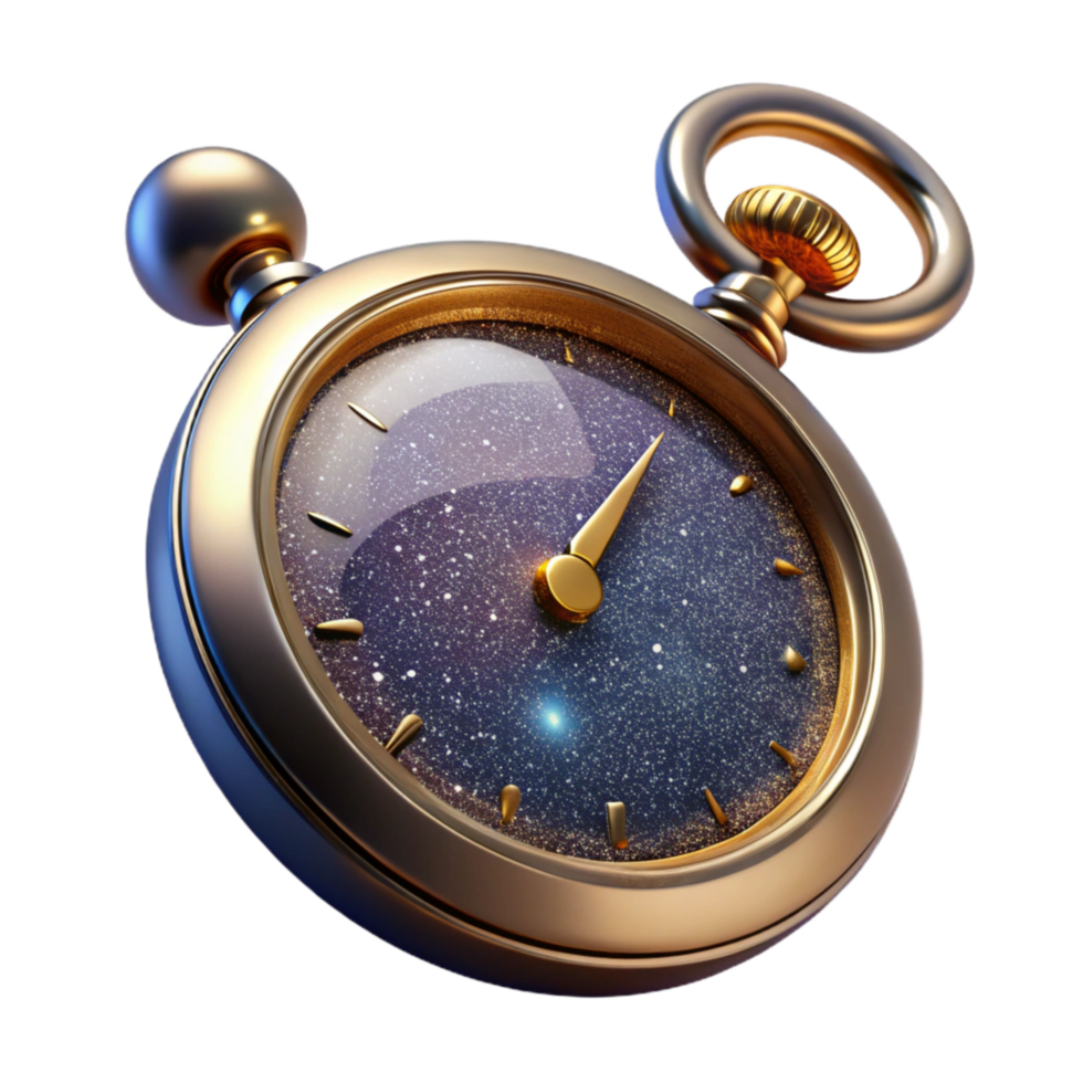 magnificent modern Vintage Pocket Watch Open Case Transparent Background exclusive png