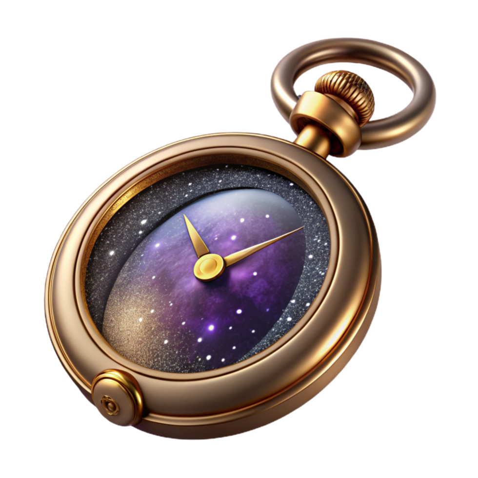 wonderful modern Vintage Pocket Watch Open Case Transparent Background original png