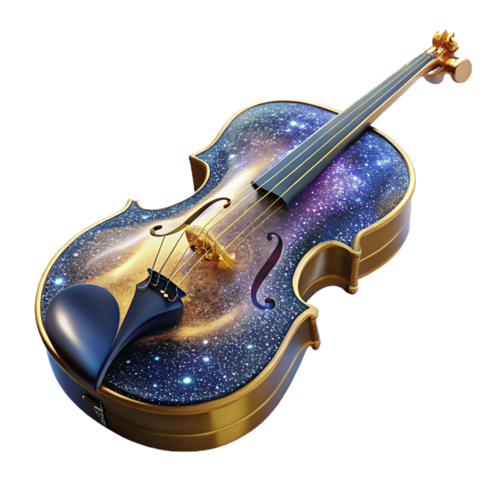 dramatic minimalist Violin Side Angle Cutout high quality png
