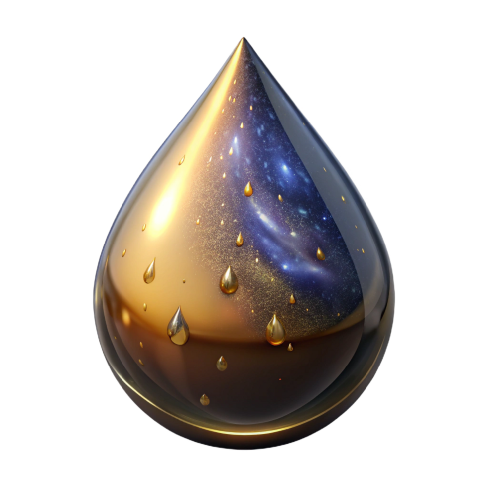 stunning creative Water Drop Cutout with Transparent Reflection detailed png