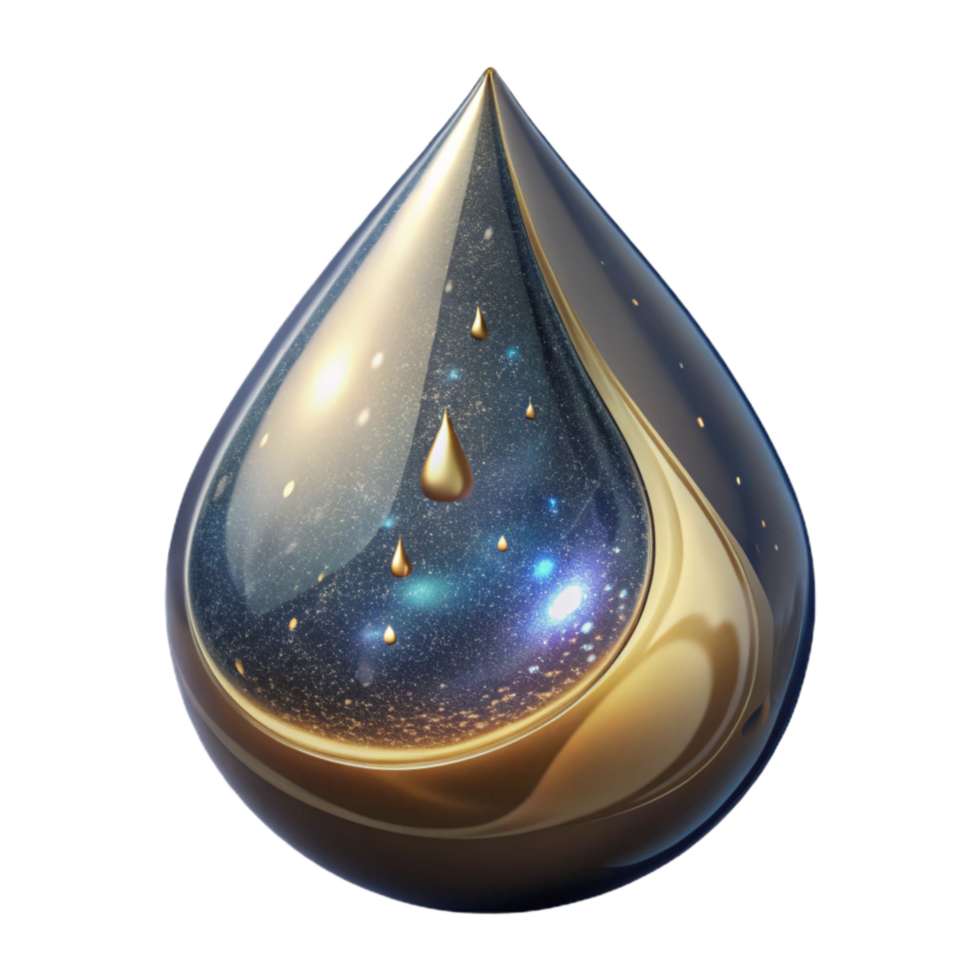 vibrant rustic Water Drop Cutout with Transparent Reflection high quality png