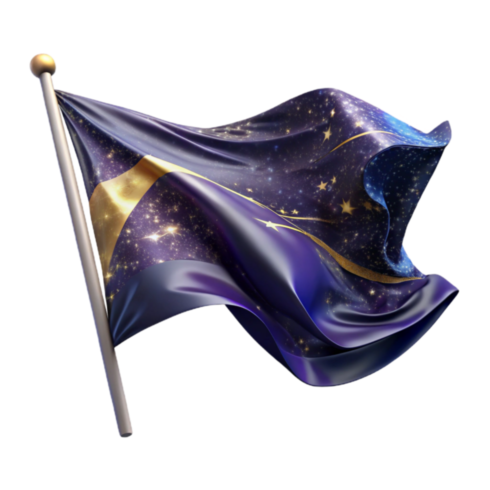 impressive vintage Waving Flag in Strong Wind Resilience Symbol Transparent Background png