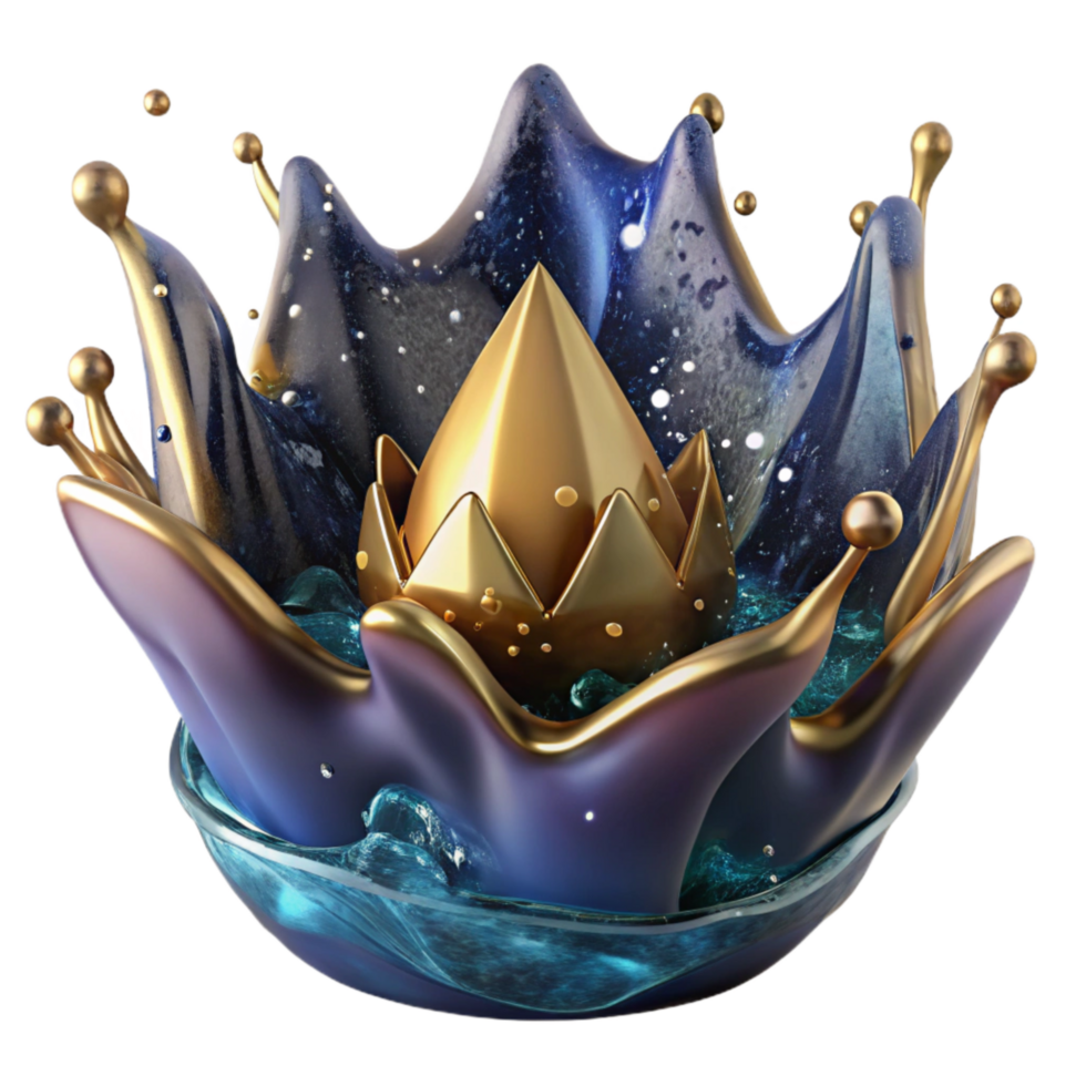 beautiful traditional Water Splash Close Up Front View Transparent Background high resolution png