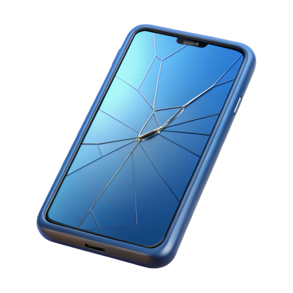 stunning rustic Smartphone with cracked screen premium png