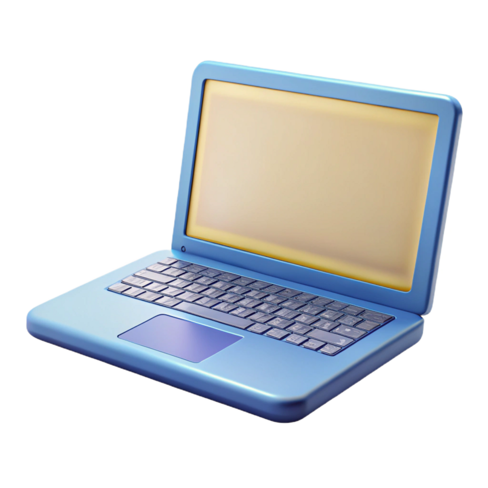 elegant minimalist Laptop with blank screen exclusive png