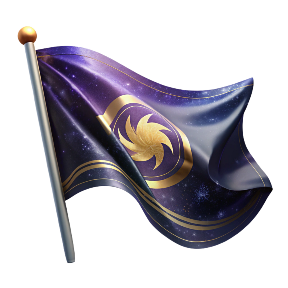 impressive minimalist Waving Flag with Symbolic Design Unity Concept Isolated premium png