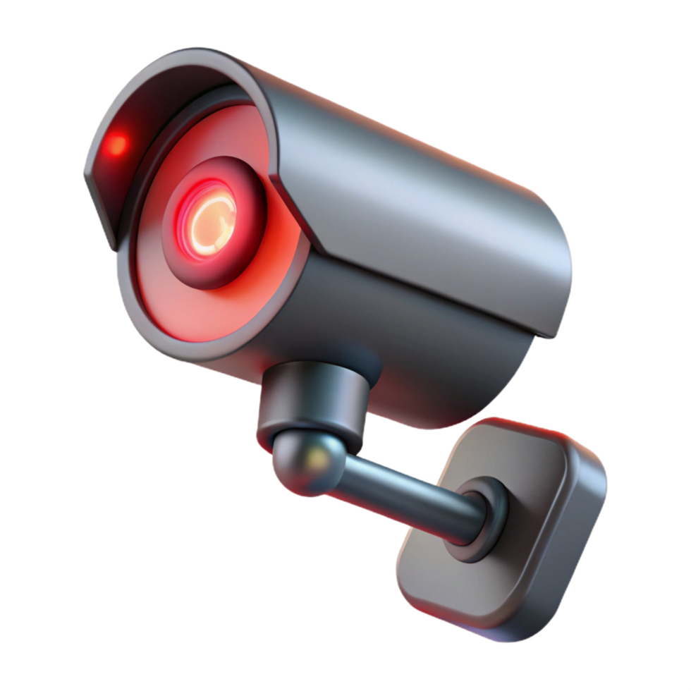 serene contemporary Security camera with blinking red light exclusive png