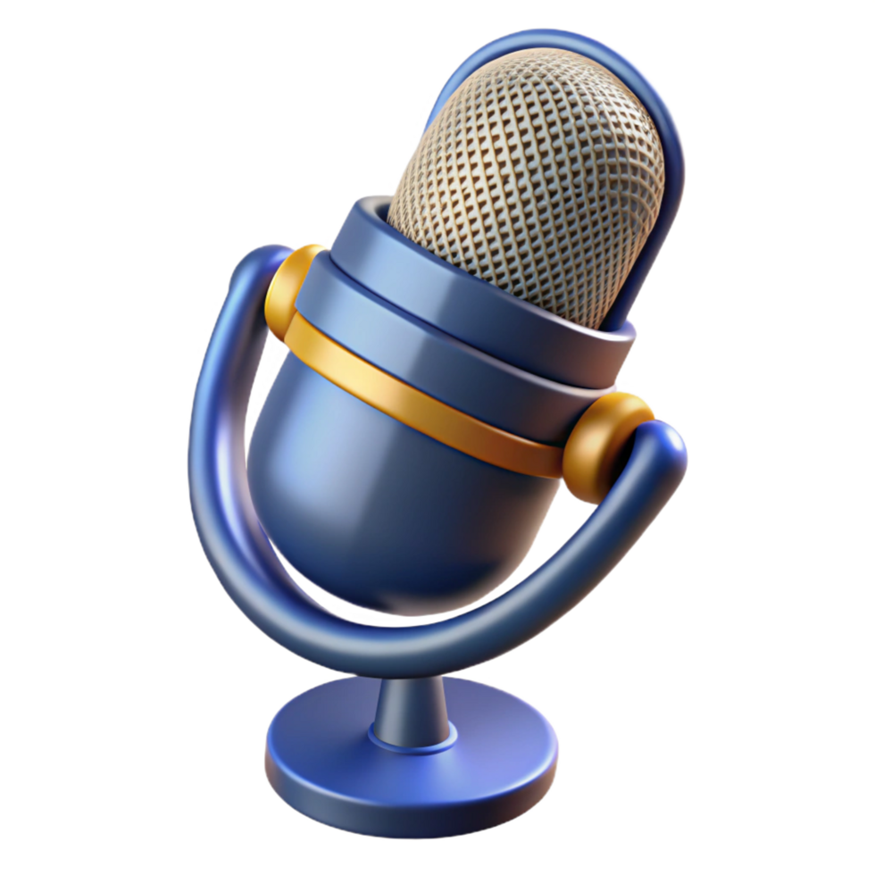 vibrant vintage Microphone with pop filter premium png