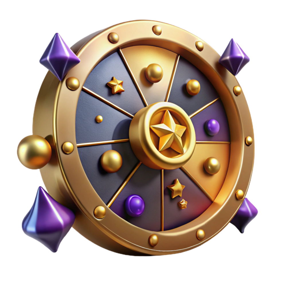 vibrant modern Wheel of Fortune Landing on Jackpot Isolated detailed png