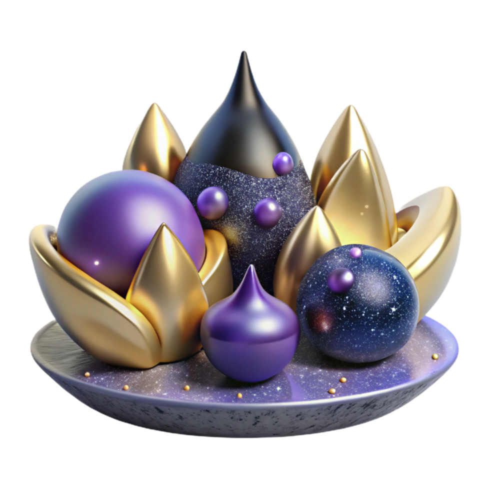 vibrant vintage Whimsical Waltz Quartet Isolated with Soft Focus detailed png