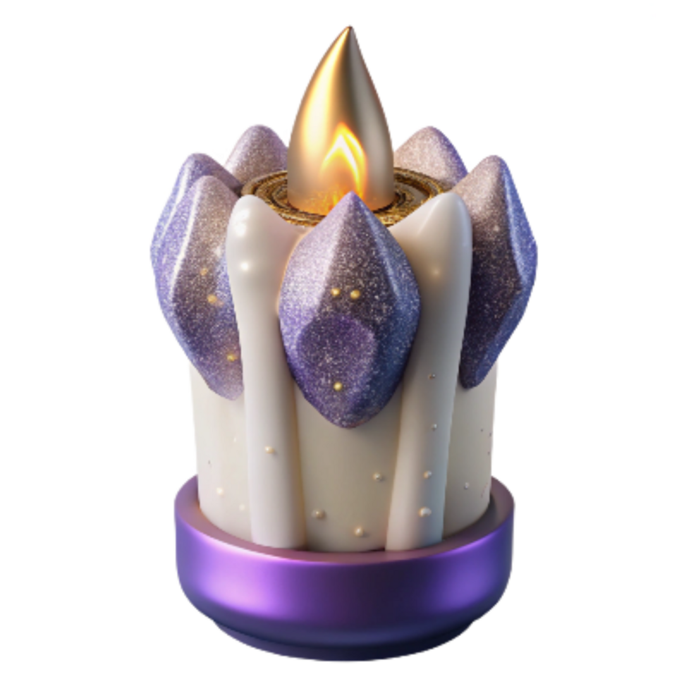 stunning abstract White Candle Side View Element high quality png