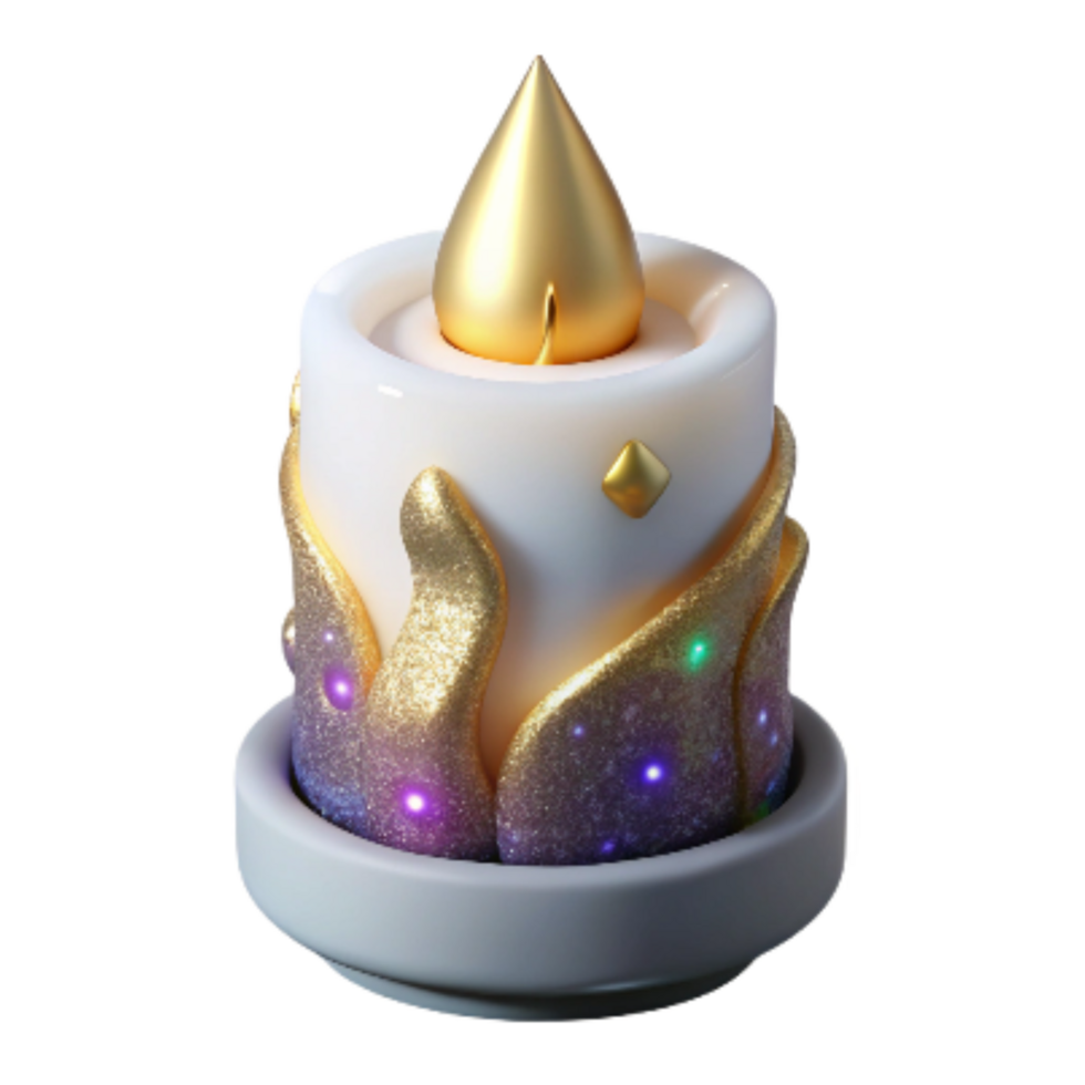 stunning minimalist White Candle Side View Element authentic png