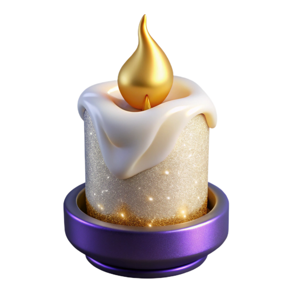 dramatic classic White Candle Unlit Isolated Transparent detailed png