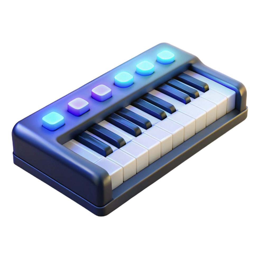 impressive abstract Keyboard with illuminated keys high resolution png