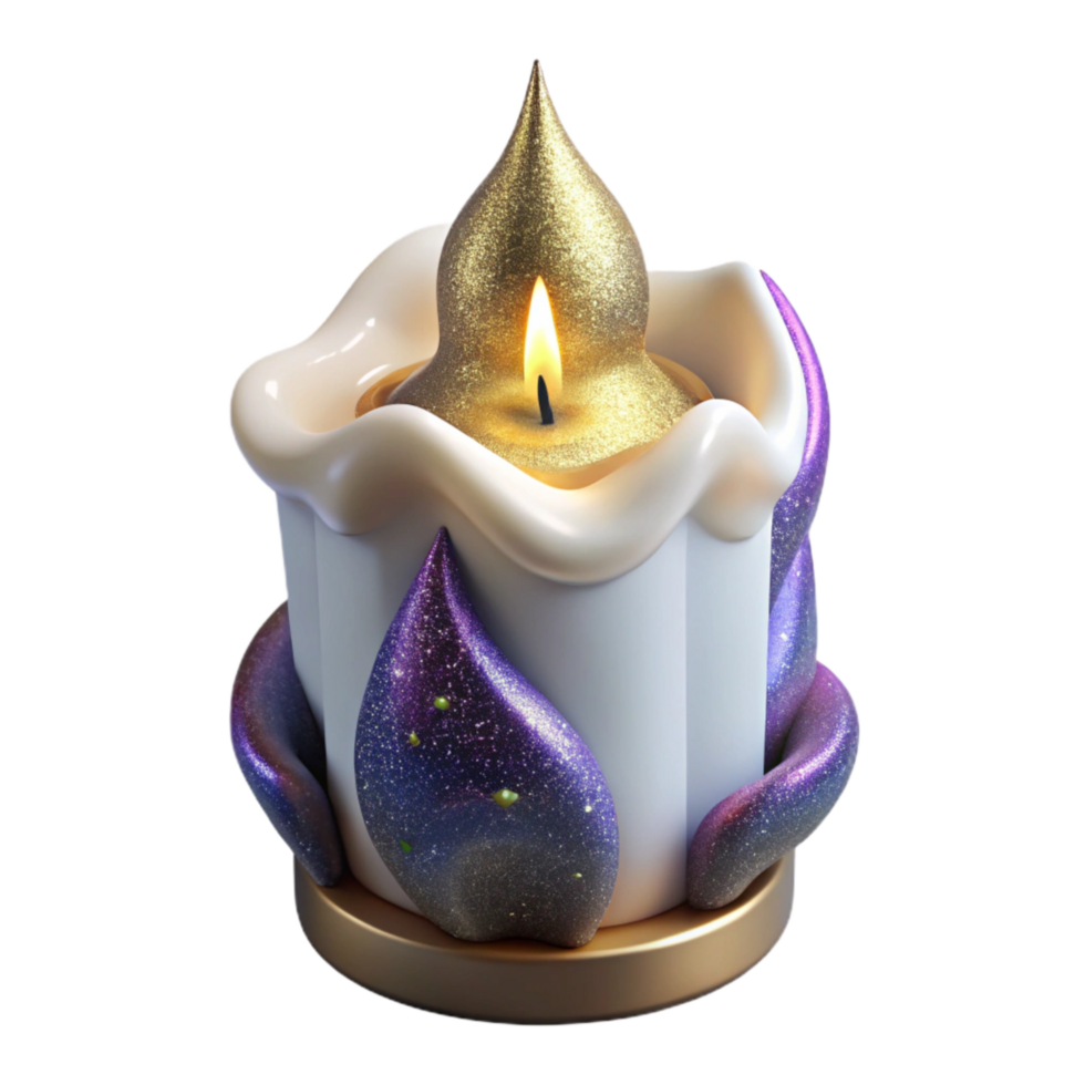 stunning classic White Candle Unlit Transparent genuine png