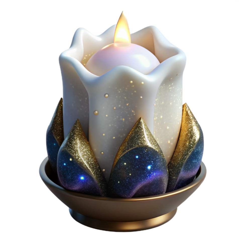 vibrant minimalist White Candle Unlit Transparent high quality png