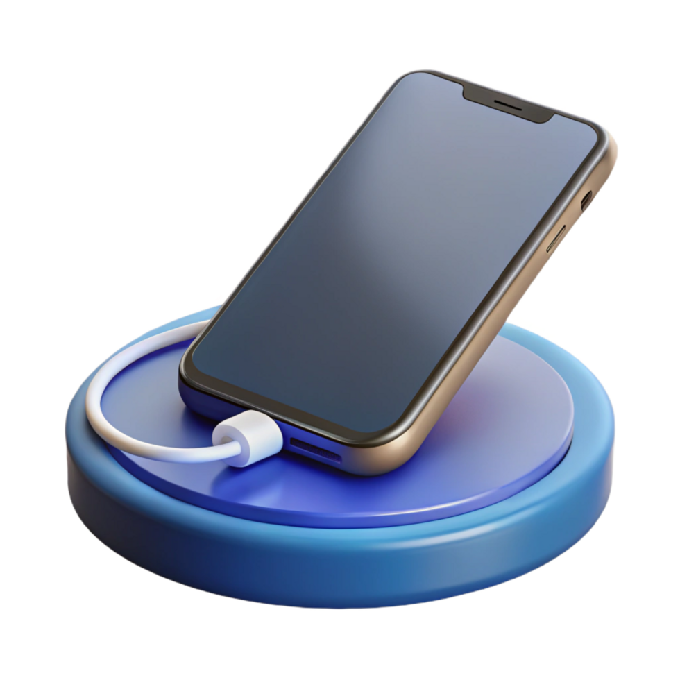 wonderful traditional Smartphone charging on wireless charging pad original png