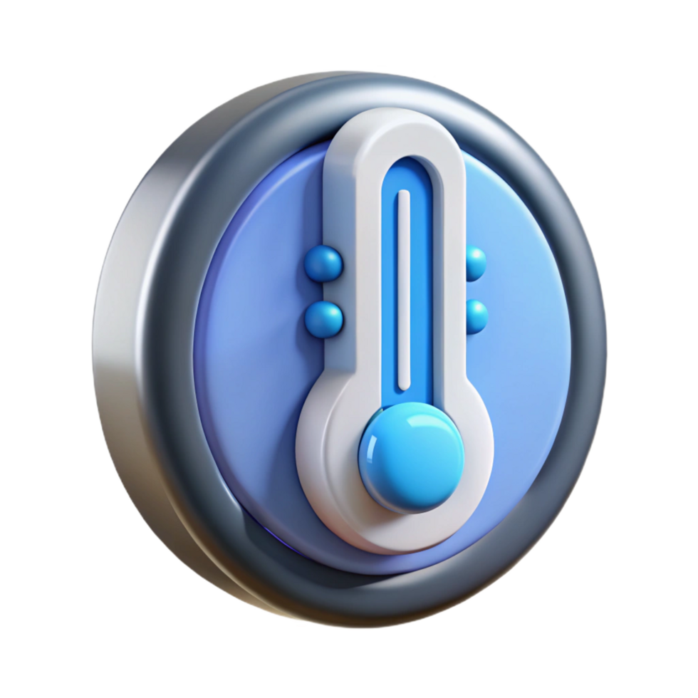 dramatic abstract Smart thermostat displaying temperature authentic png