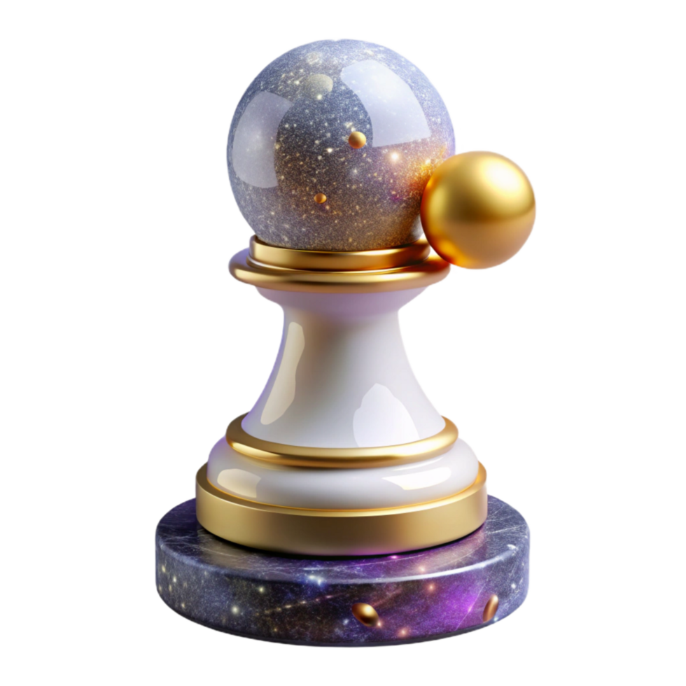 wonderful abstract White Chess Pawn Front View Element png