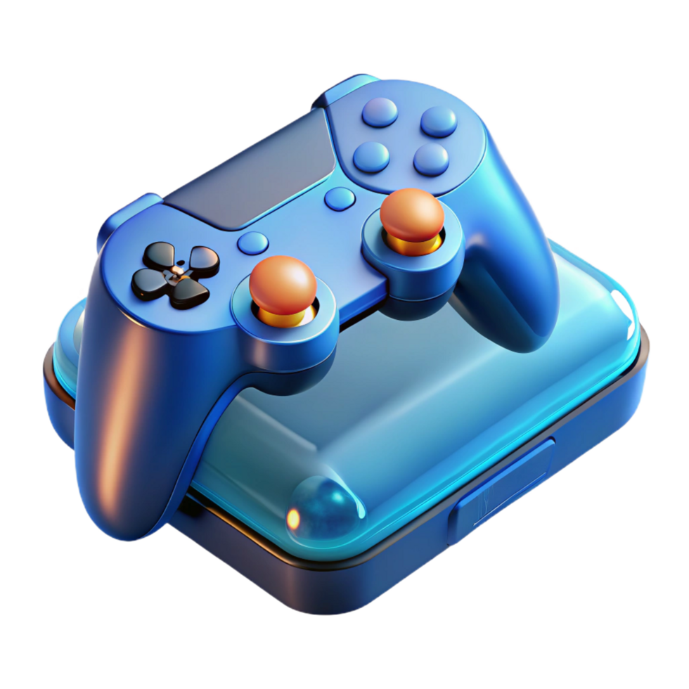 elegant creative Gaming console with controller 4K png