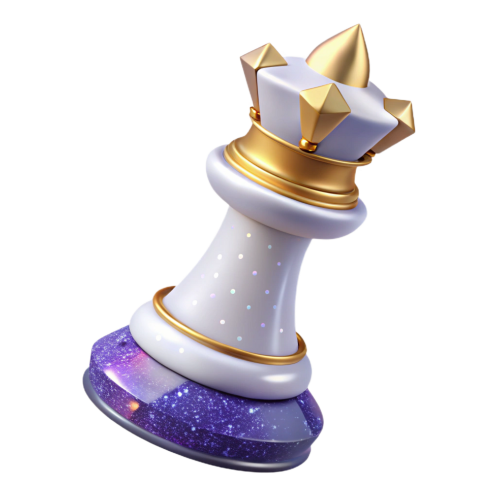 beautiful creative White Chess Piece King Front View Cutout authentic png