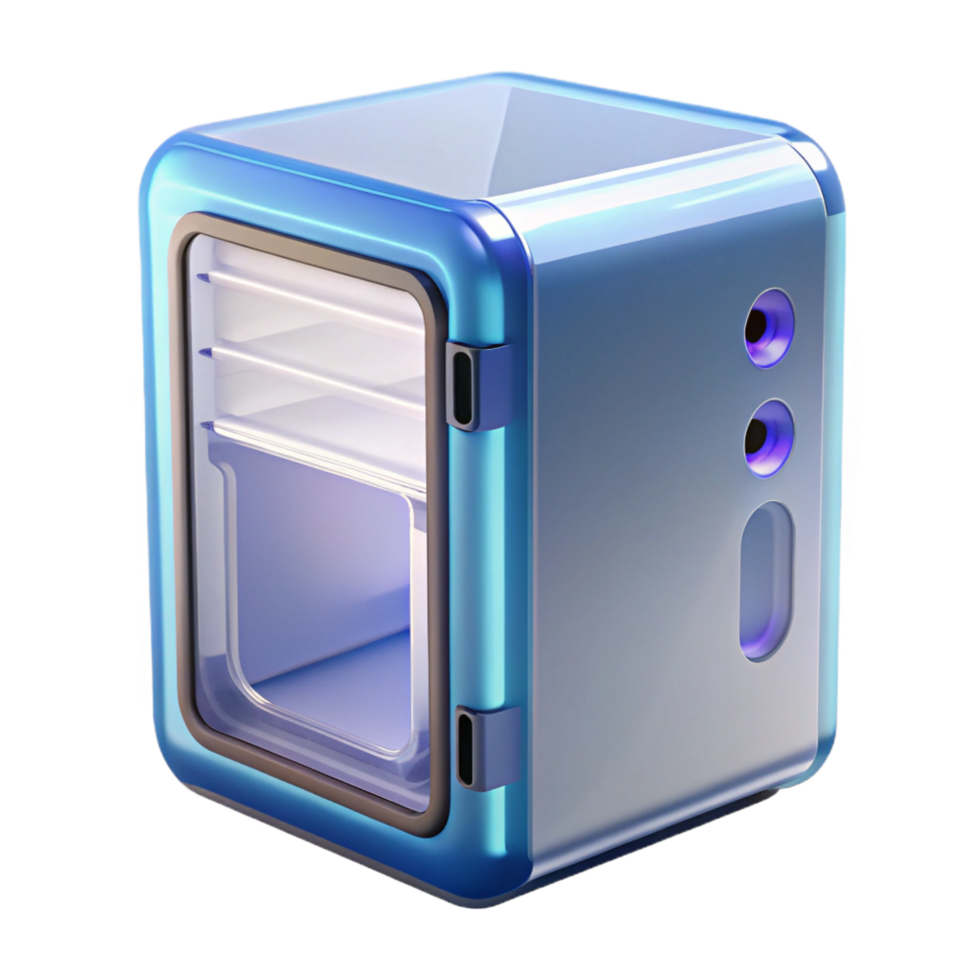 stunning vintage Computer case with transparent side panel 4K png