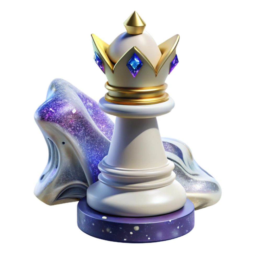 serene abstract White Chess Piece King Front View Cutout genuine png