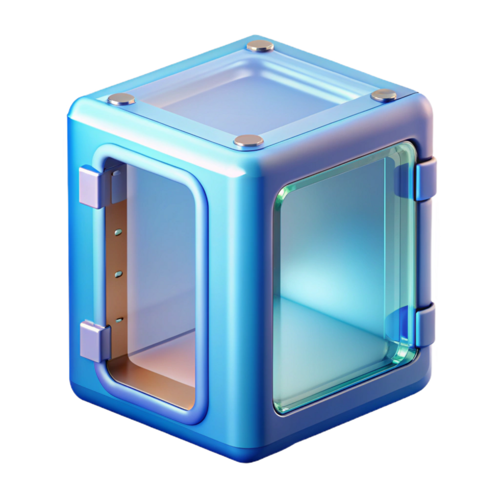 dramatic minimalist Computer case with transparent side panel professional png