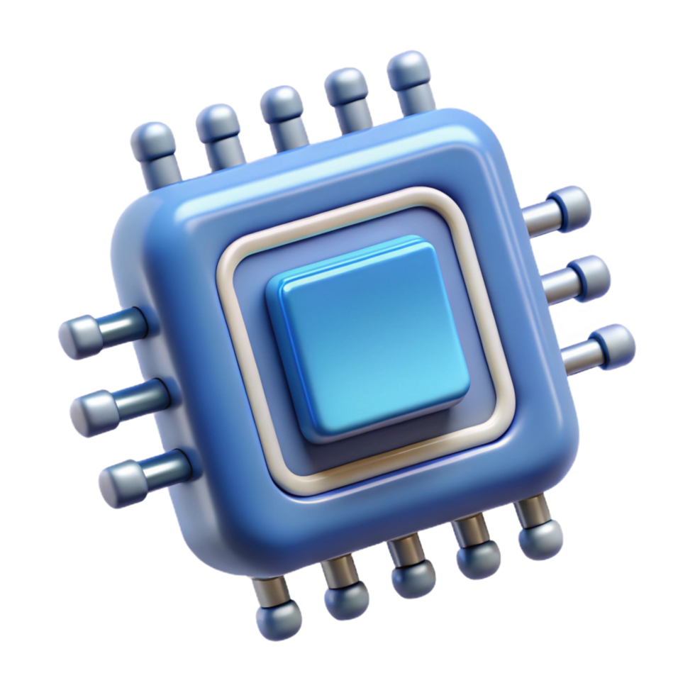 serene rustic Artificial intelligence chip exclusive png